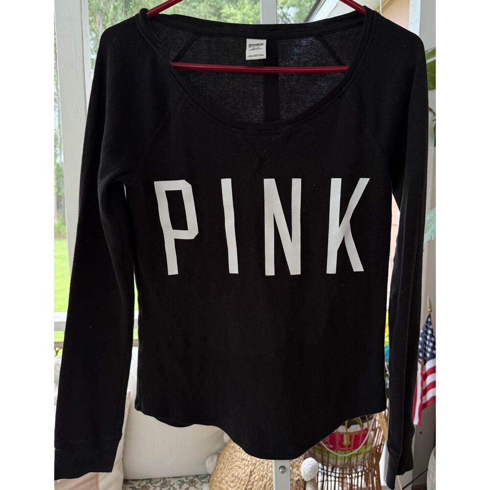 PINK Victoria's Secret Black Sleepwear Long sleeve Size M Medium
